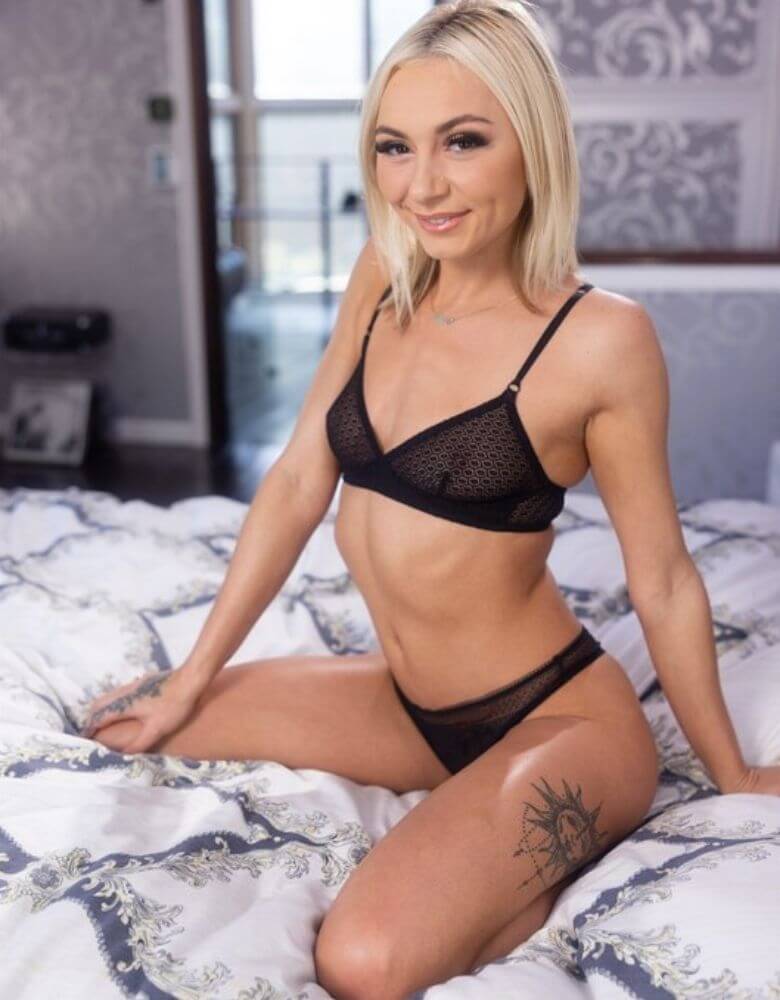 Blonde Chloe Temple escort selective companionship availability image